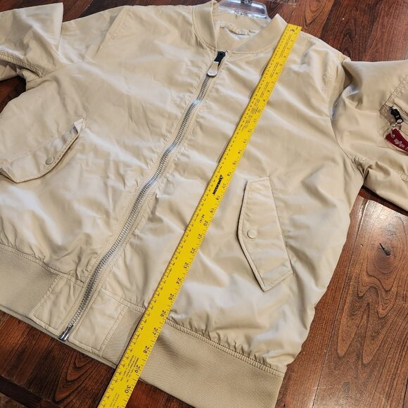 Alpha Industries Flyer's Intermediate MA-1 Reversible Bomber Jacket Sz 3XL Beige - Picture 10 of 16